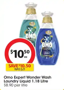 Coles Omo Expert Wonder Wash Laundry Liquid offer