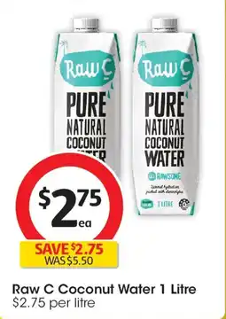 Coles Raw C Coconut Water offer