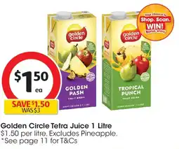 Coles Golden Circle Tetra Juice offer