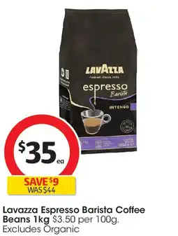 Coles Lavazza espresso barista coffee beans offer