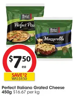 Coles Perfect italiano grated cheese offer