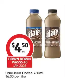 Coles Dare iced coffee offer