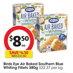 Coles Birds eye air baked southern blue whiting fillets offer