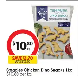 Coles Steggles chicken dino snacks offer