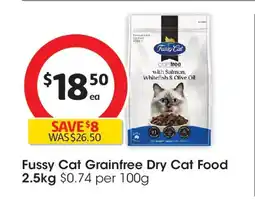 Coles Fussy cat grainfree dry cat food offer
