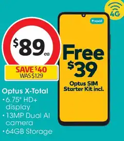 Coles Optus X Total offer