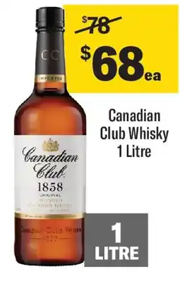 Coles Canadian Club Whisky offer