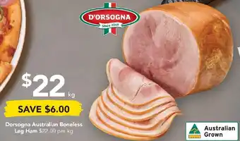 Drakes Dorsogna Australian Boneless Leg Ham offer