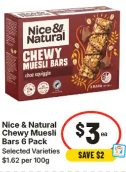 IGA Nice & natural chewy muesli bars offer