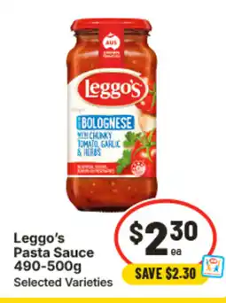 IGA Leggo's pasta sauce offer