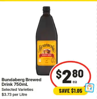 IGA Bundaberg brewed drink offer