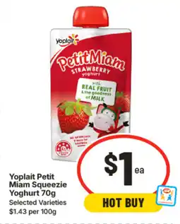 IGA Yoplait petit miam squeezie yoghurt offer