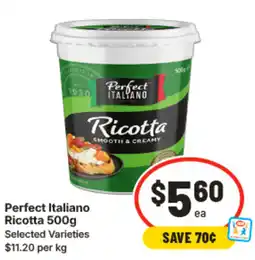 IGA Perfect italiano ricotta offer