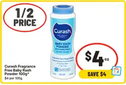 IGA Curash fragrance free baby rash powder offer