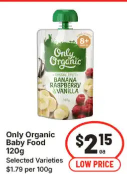 IGA Only organic baby food offer