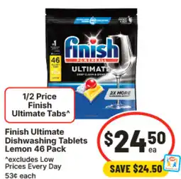IGA Finish ultimate dishwashing tablets lemon offer