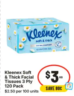 IGA Kleenex soft & thick facial tissues 3 ply offer