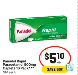 IGA Panadol rapid paracetamol offer