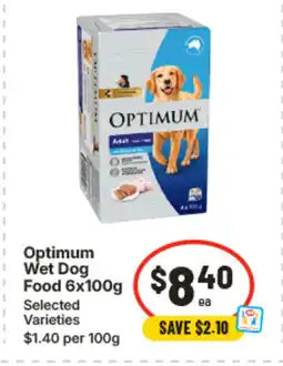 IGA Optimum wet dog food offer