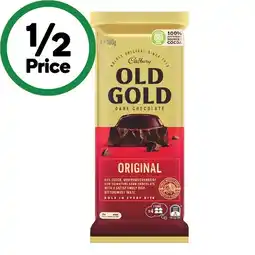 Woolworths Cadbury old gold blocks offer