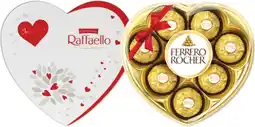 Coles Ferrero Rocher Heart or Raffaello Heart Gift Box 100g offer
