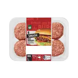 Woolworths Woolworths Australian Beef Smash Burgers offer