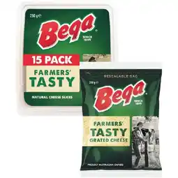 Woolworths Bega Block, Grated or Sliced Cheese 250g – Excludes Lactose Free – From the Fridge offer