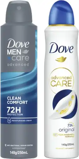 Coles Dove Advanced 72hr Aerosol Deodorant offer