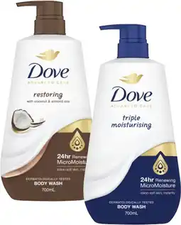 Coles Dove Advanced Body Wash offer