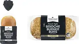 Coles Toscano Brioche Burger Buns 200g offer