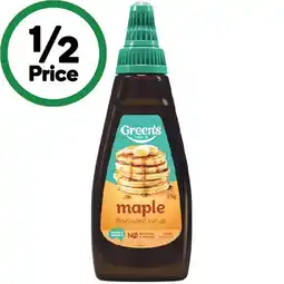 Woolworths Green’s maple flavoured syrup offer