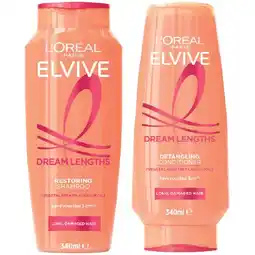 Woolworths L’Oréal Paris Elvive Shampoo or Conditioner 340ml offer
