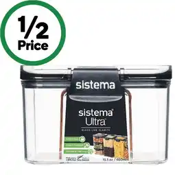 Woolworths Sistema ultra square container offer