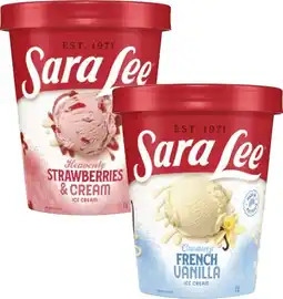 Coles Sara Lee Ice Cream Tub offer