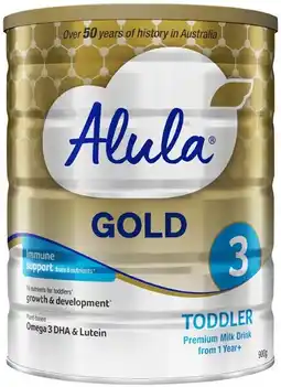 Coles Alula Gold Stage 3 or 4 Milk Drink 900g offer