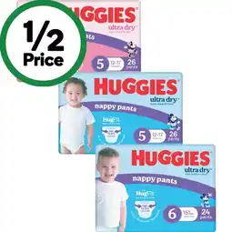 Woolworths Huggies Ultra Dry Nappy Pants-36 offer