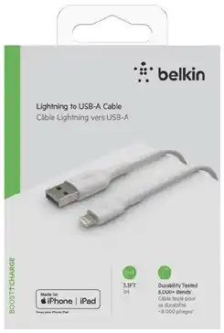 Coles Belkin USB A Lightning Cable White offer
