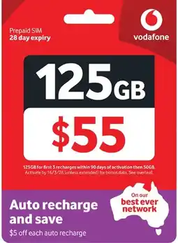 Coles Vodafone $55 Starter Pack offer
