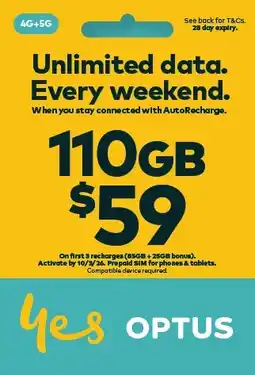 Coles Optus $59 Prepaid SIM Starter Kit offer