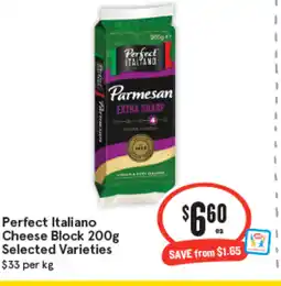 IGA Perfect italiano cheese block offer