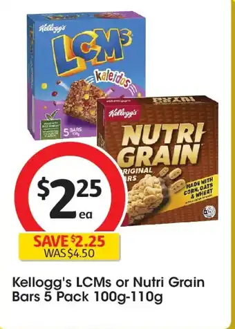 Coles Kellogg's lcms or nutri grain bars offer