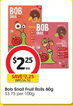 Coles Bob snail fruit rolls offer