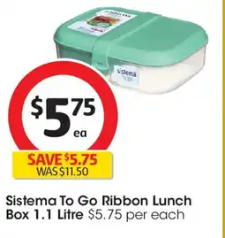 Coles Sistema to go ribbon lunch box offer
