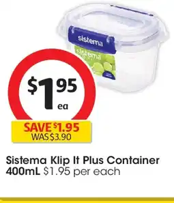 Coles Sistema klip it plus container offer