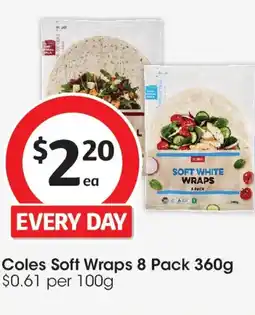 Coles Coles soft wraps offer