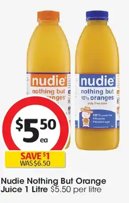 Coles Nudie nothing but orange juice offer