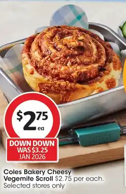 Coles Coles bakery cheesy vegemite scroll offer