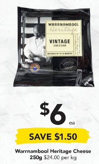 Drakes Warrnambool Heritage Cheese 250g offer