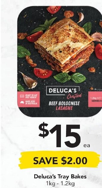Deluca's Tray Bakes 1kg - 1.2kg