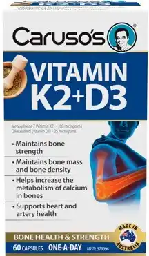 Discount Drug Stores Caruso’s Vitamin K2+D3 60 Capsules offer